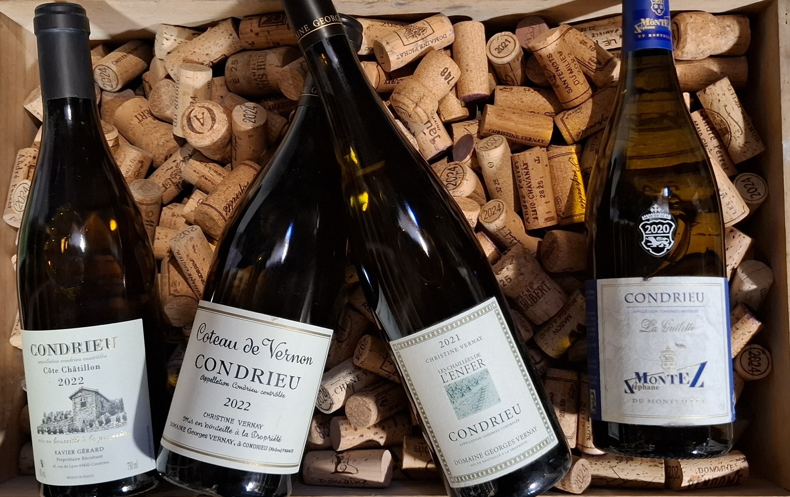 Bouteilles de Condrieu et bouchons de liège